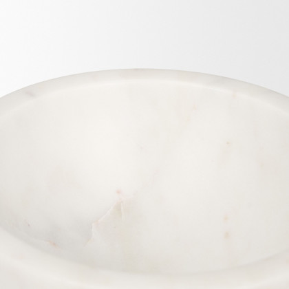 Mercana Katora Premium Solid Marble Bowl - White, Small
