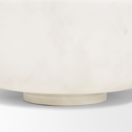 Mercana Katora Premium Solid Marble Bowl - White, Large