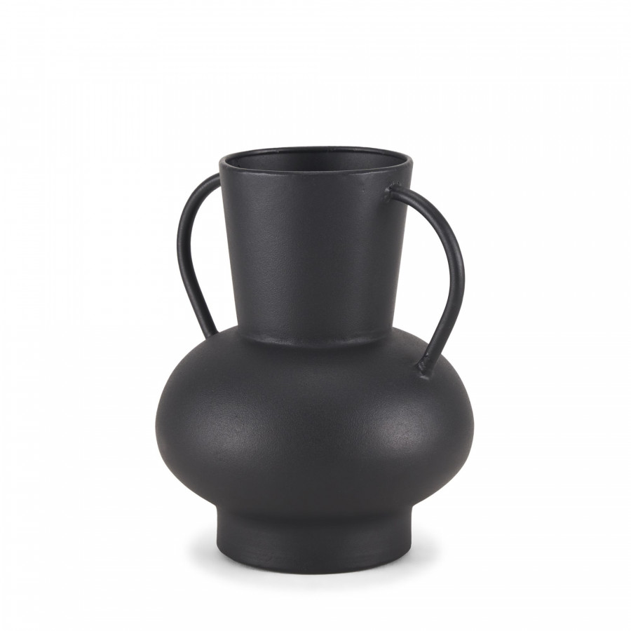 Mercana Tasya Small Metal Vase - Black