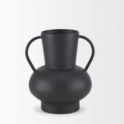Mercana Tasya Small Metal Vase - Black