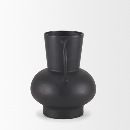 Mercana Tasya Small Metal Vase - Black