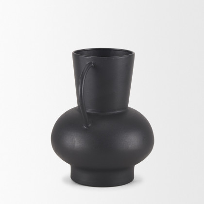 Mercana Tasya Small Metal Vase - Black