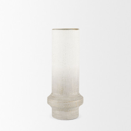 Mercana Tovah Medium Textured Vase - White