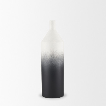 Mercana Townley Small Ombre Metal Vase - White/Black