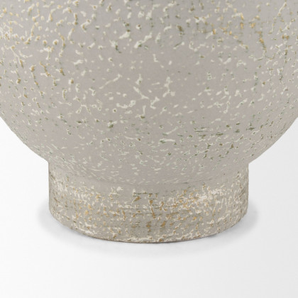 Mercana Torres Tall Textured Metal Vase - White