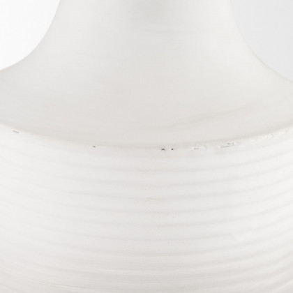 Mercana Toru Medium Ombre Metal Vase - White/Gray