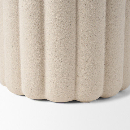 Mercana Mira Tall Fluted Ceramic Vase - Beige