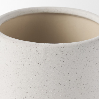 Mercana Dylan Small Ceramic Vase with Handles - White