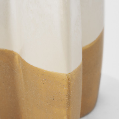 Mercana Vania Vase - White/Gold, H14"