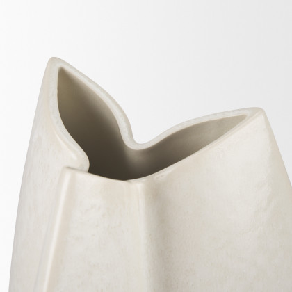 Mercana Vania Vase - White/Gold, H16"
