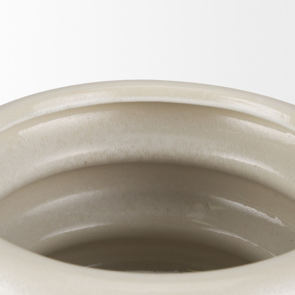 Mercana Twyla Short Glazed Floor Vase - Cream