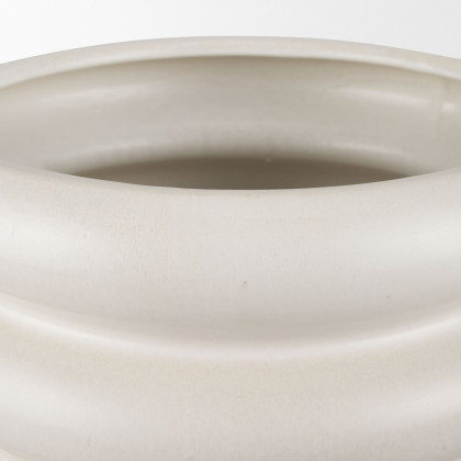 Mercana Twyla Tall Glazed Floor Ceramic Vase - Cream