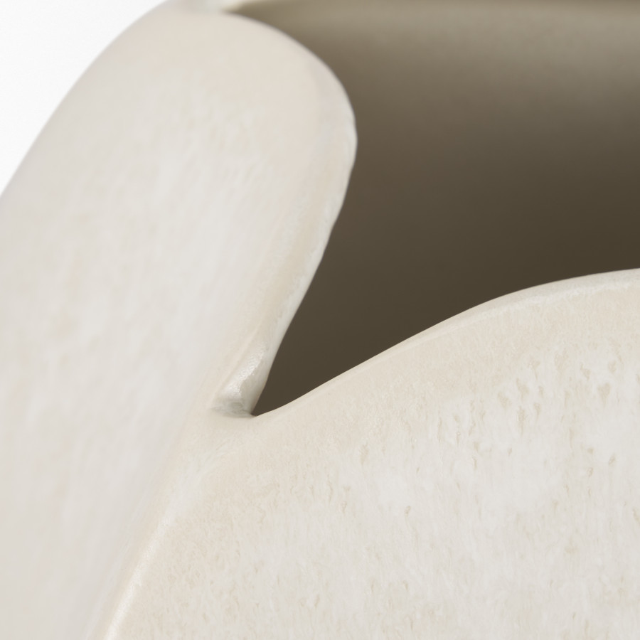 Mercana Vania Vase - White/Gold, H10"