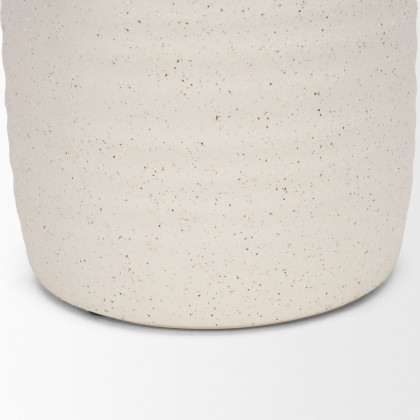Mercana Tyrus Medium Ceramic Vase with Speckling - White