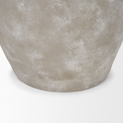 Mercana Utari Short Floor Vase with White Detailing Ceramic - Beige