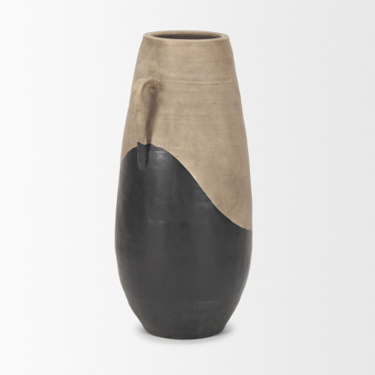 Mercana Tully Tall Floor Vase - Black, Ceramic