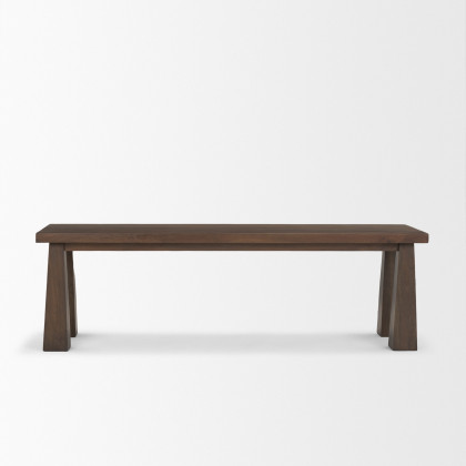 Mercana - Wolcott Bench in Brown, Solid Wood