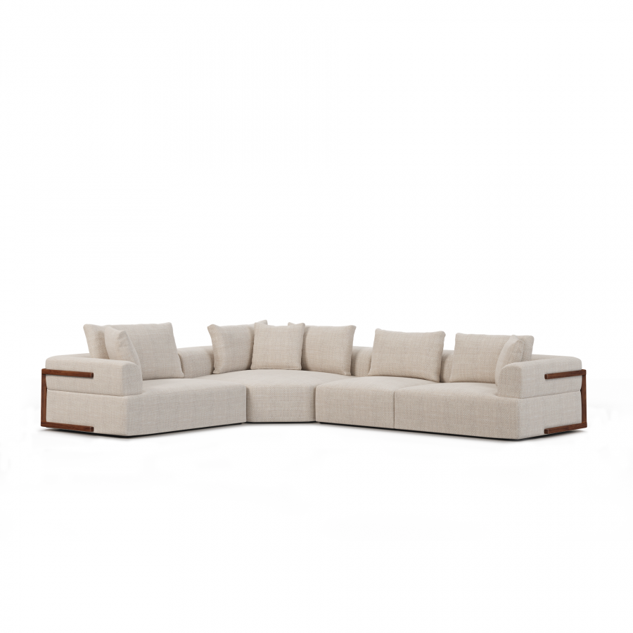 Mercana Warner 3 Piece Sectional with Corner Piece - Oatmeal, Set B