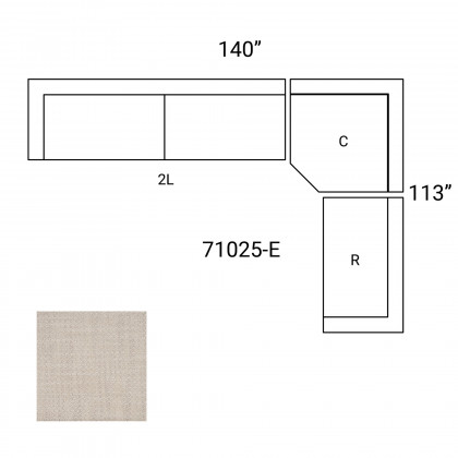 Mercana Warner 3 Piece Sectional with Corner Piece - Oatmeal, Set C