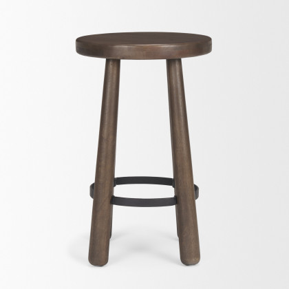 Mercana - Weldon Wood Seat Counter Stool in Brown, Wood