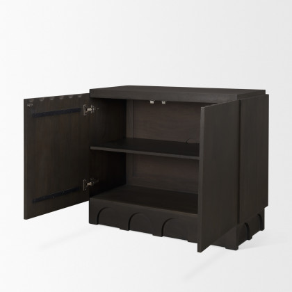 Mercana - Wagner Accent Cabinet in Brown, Solid Wood