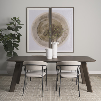 Mercana Welborn Dining Table - Dark Brown, L72"