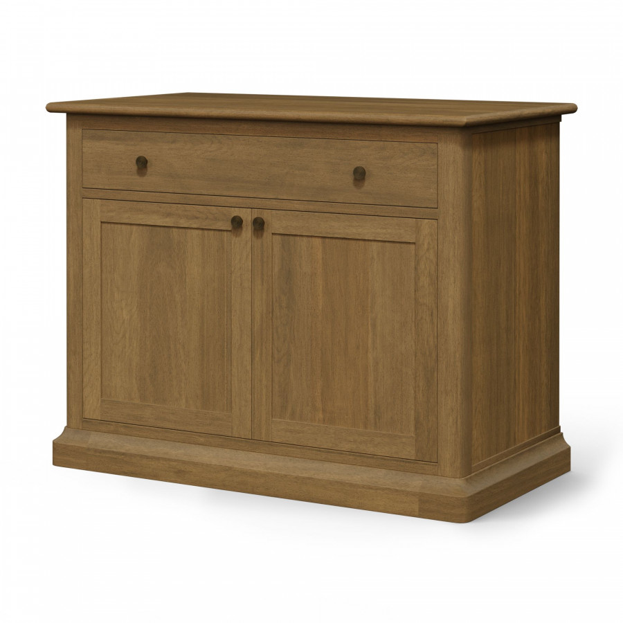 Mercana Braxton Solid Wood with Gunmetal Knobs Accent Cabinet - Light Brown