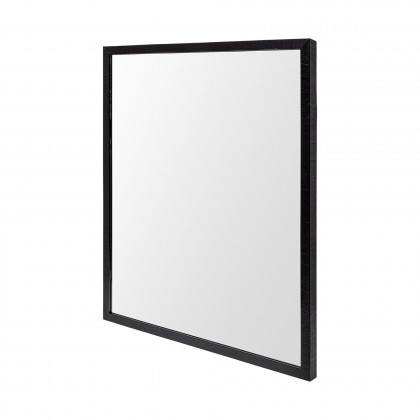 Mercana Bristol 24x30 Faux Wood Frame Bathroom Vanity Mirror - Black