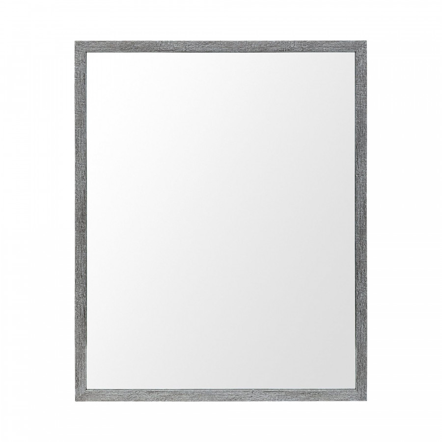 Mercana Bristol 24x30 Faux Wood Frame Bathroom Vanity Mirror - Gray