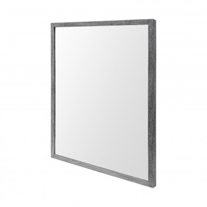 Mercana Bristol 24x30 Faux Wood Frame Bathroom Vanity Mirror - Gray