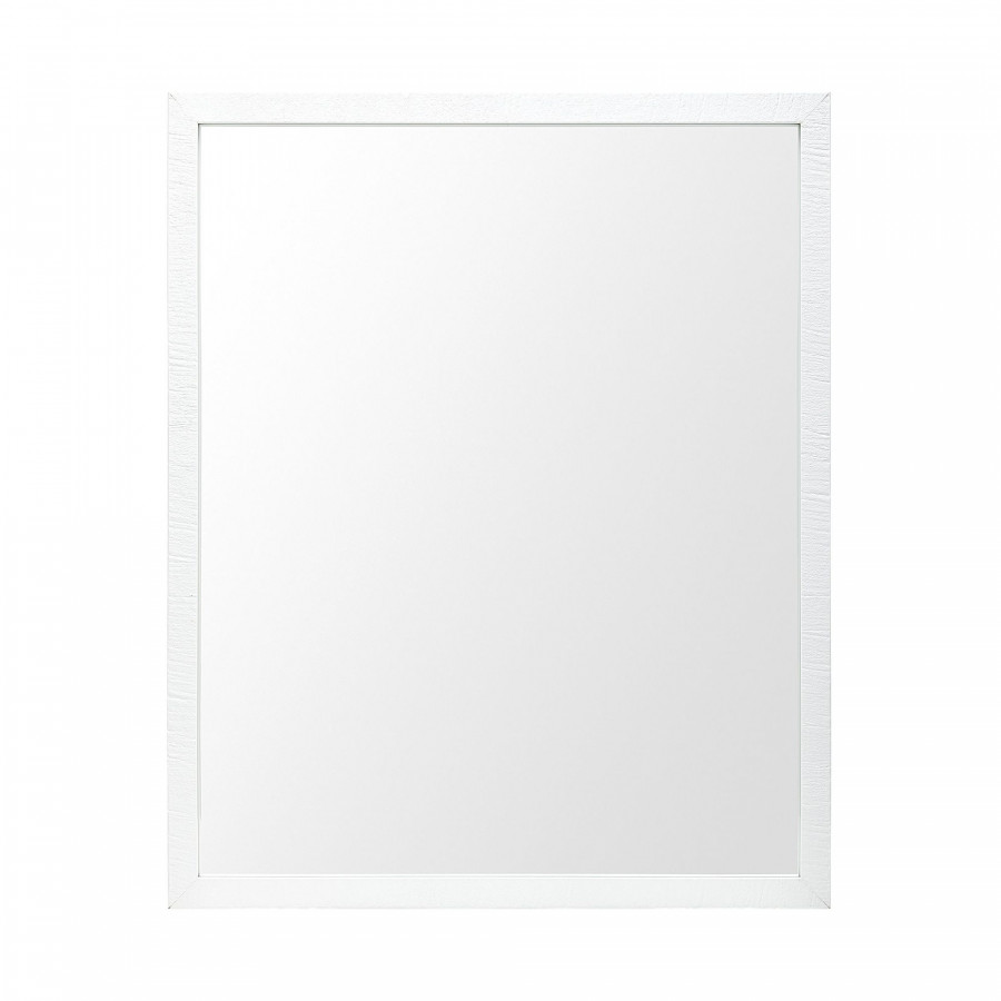 Mercana Bristol 24x30 Faux Wood Frame Bathroom Vanity Mirror - White
