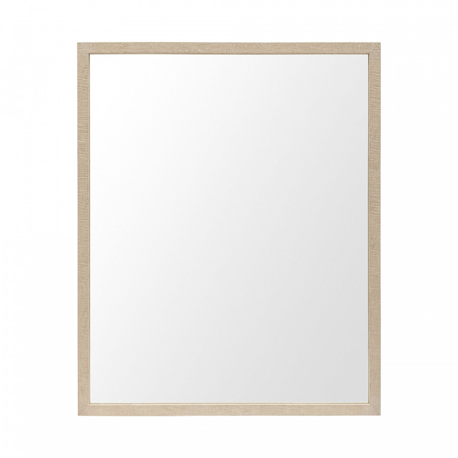 Mercana Bristol 24x30" Faux Wood Frame Bathroom Vanity Mirror - Tan