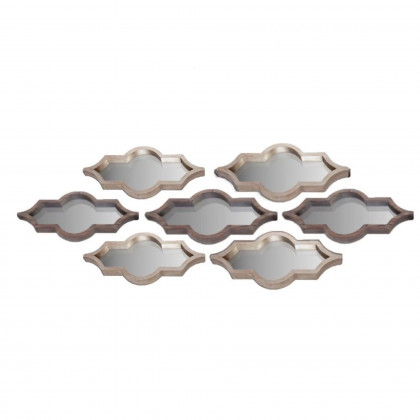 Mercana Tamanar I & II Mirror Collection (Set of 7) - Silver/Brown