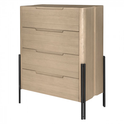 Mobital Nori 4 Drawer Chest - Natural White Oak Wood