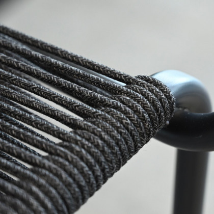 Mobital - Castile Dining Armchair in Coal Black Rope