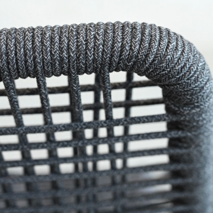Mobital - Castile Dining Armchair in Coal Black Rope