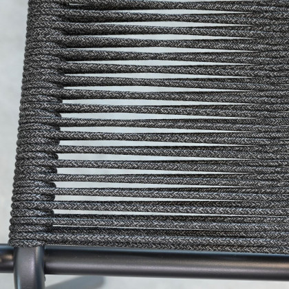 Mobital - Castile Dining Armchair in Coal Black Rope