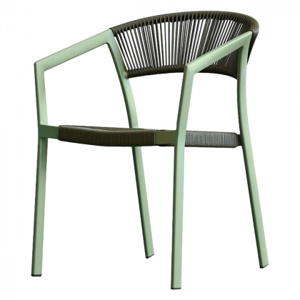 Mobital Soria Dining Armchair - Olive Green Poly Rope
