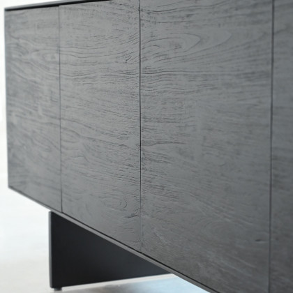 Mobital - Block Sideboard in Black Soot /Brushed Doors