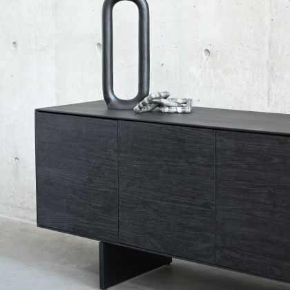Mobital - Block Sideboard in Black Soot /Brushed Doors