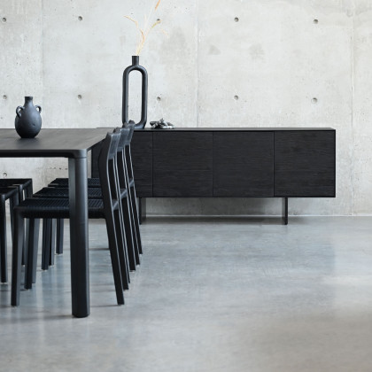 Mobital - Block Sideboard in Black Soot /Brushed Doors