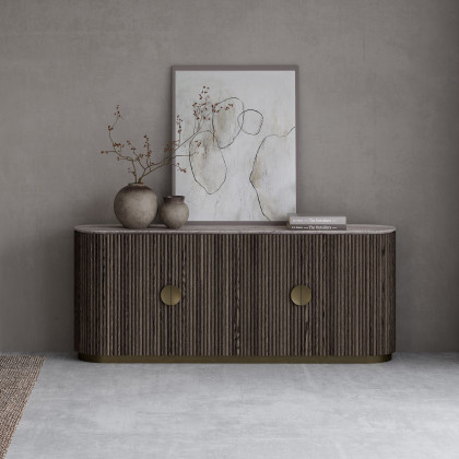 Mobital - Koii Sideboard in Silver Gray Travertine