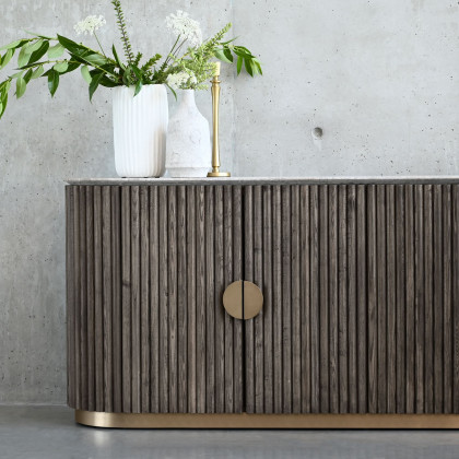 Mobital - Koii Sideboard in Silver Gray Travertine
