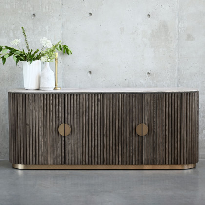Mobital - Koii Sideboard in Silver Gray Travertine