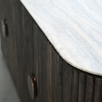 Mobital - Koii Sideboard in Silver Gray Travertine