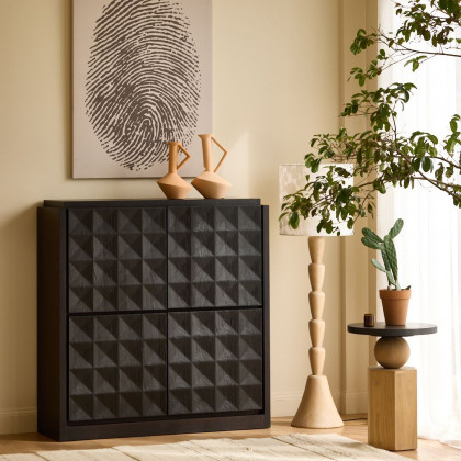 Mobital - Moss Sideboard Tall in Matte Black Oak