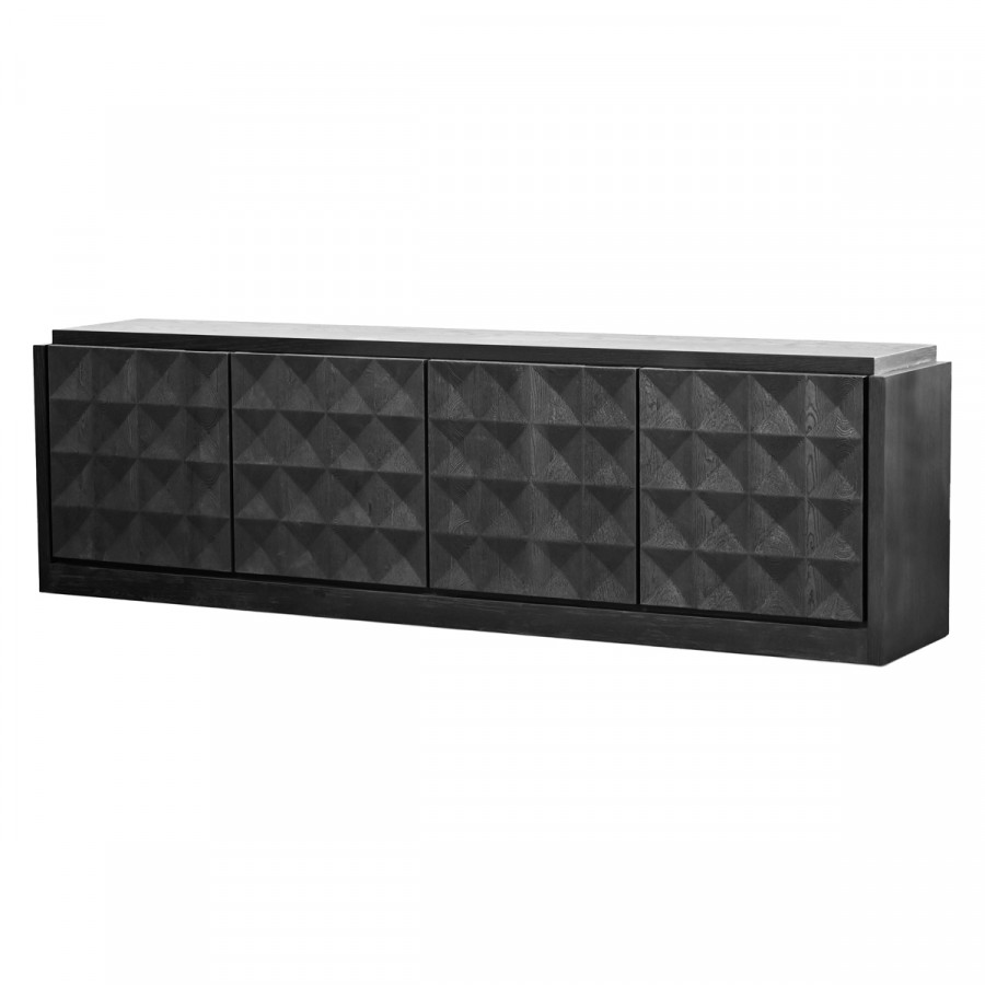 Mobital - Moss Sideboard Wide in Matte Black Oak