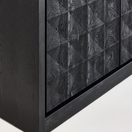 Mobital - Moss Sideboard Wide in Matte Black Oak