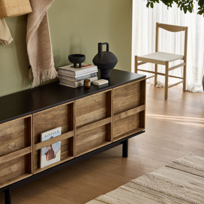 Mobital - Passage Sideboard in Matte Black Brushed