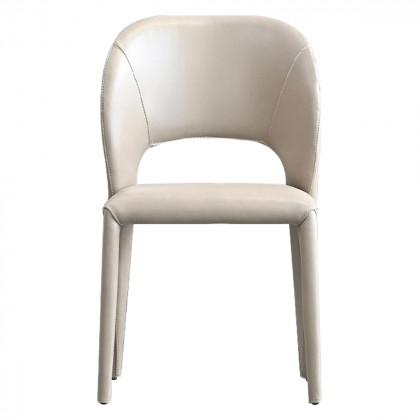 Mobital Bosco Dining Chair - Studio Taupe Pebbled Leather